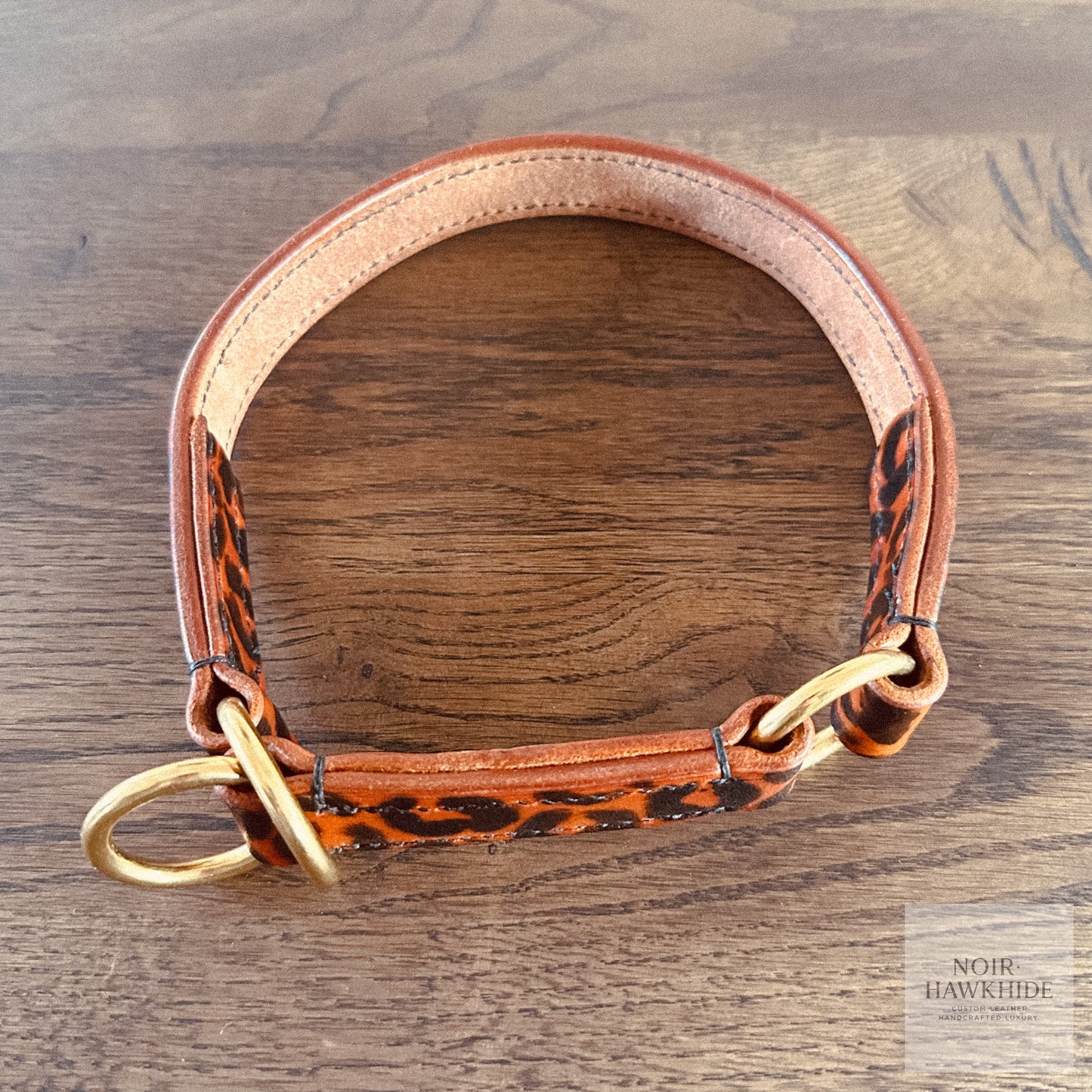 Leopard hundehalsbånd L