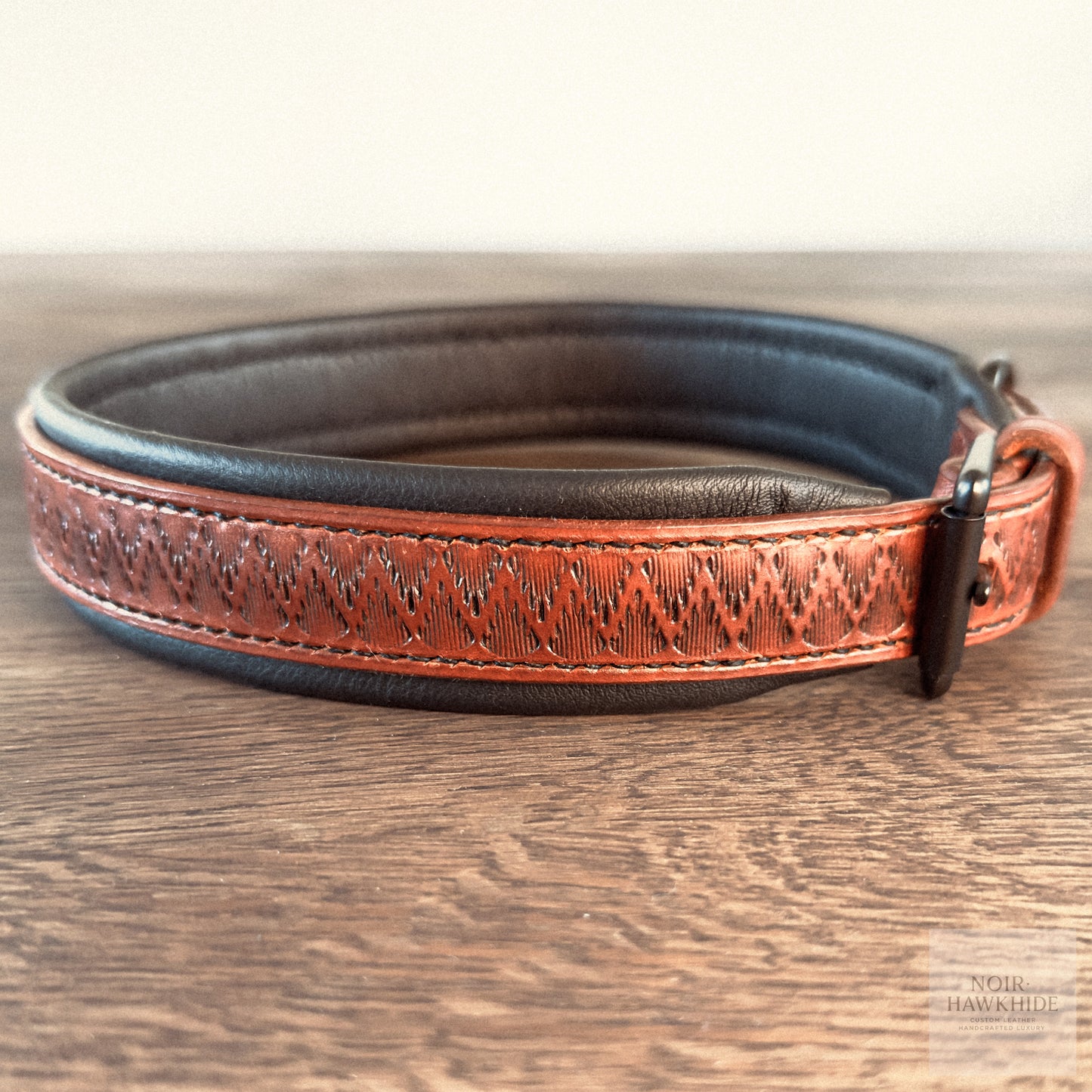 Hand-embossed dog collar