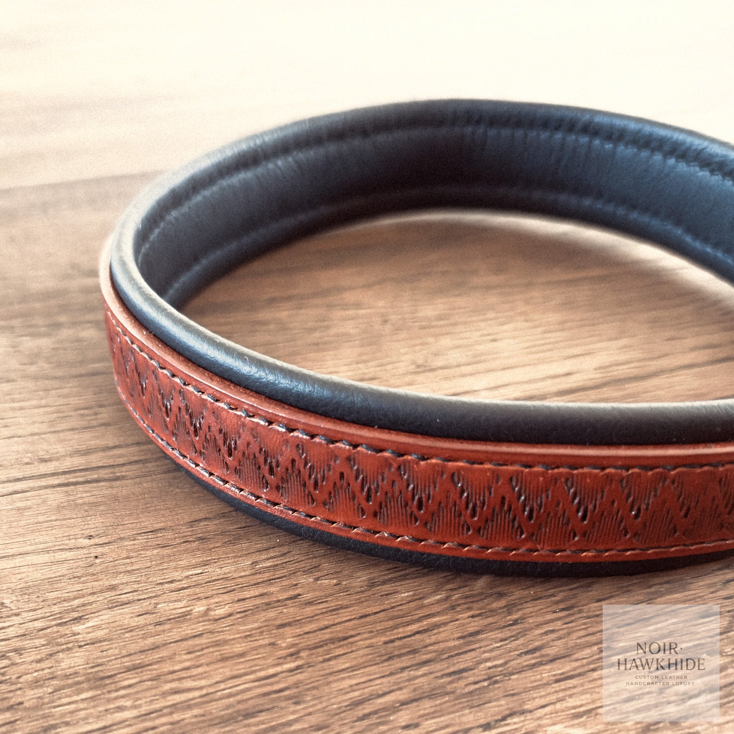 Hand-embossed dog collar