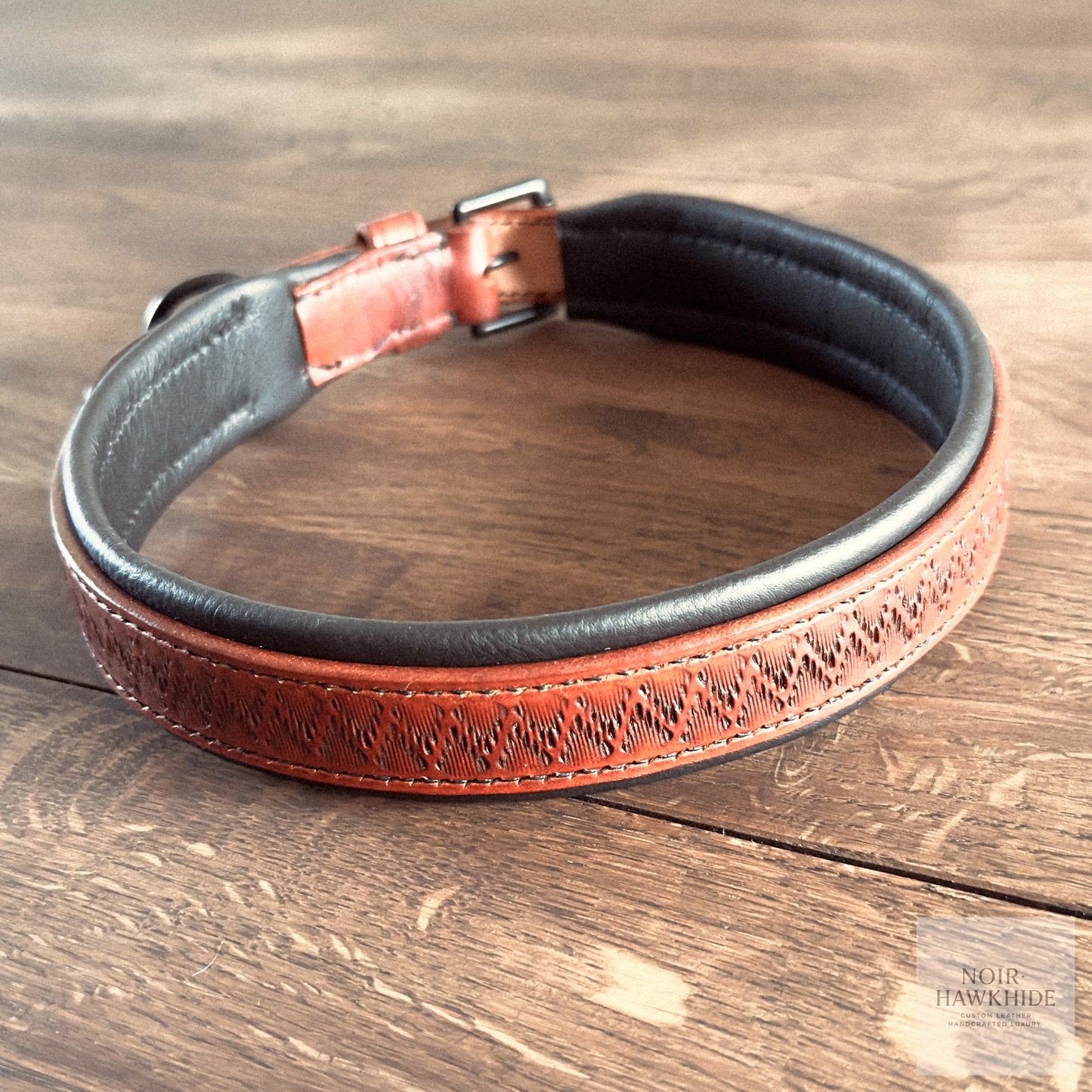 Hand-embossed dog collar
